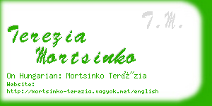 terezia mortsinko business card